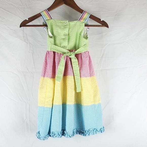 Vintage Rainbow Gingham Fish Dress - Picture 6 of 10
